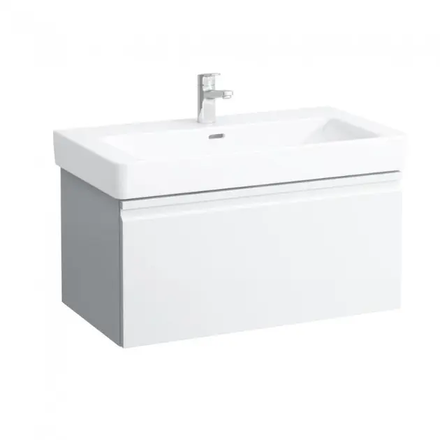 Laufen Pro S - Meuble pour lavabo, 81x45x39 cm, 1 tiroir, blanc mat H4835010964631