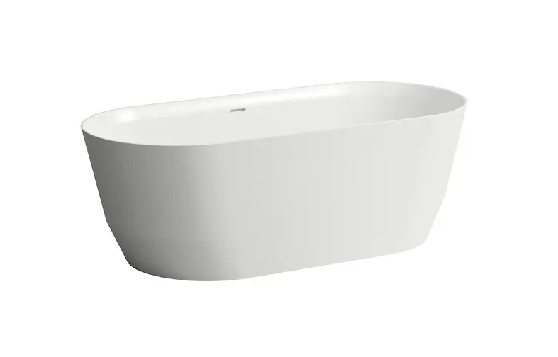 Laufen Pro - Bañera independiente 1650x750x550 mm, con juego de desagüe, blanco H2399520000001