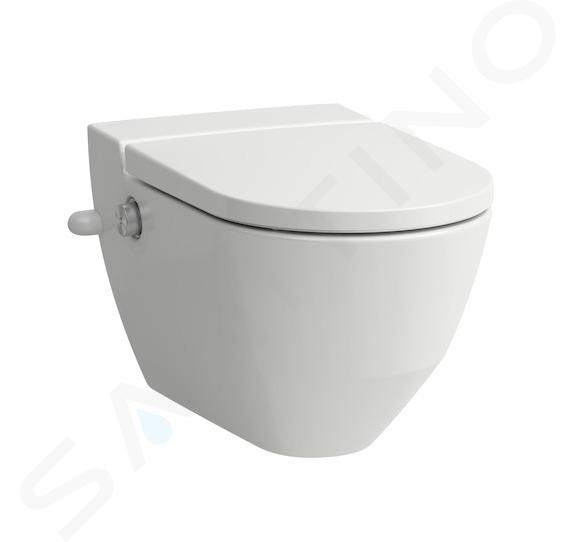 Laufen Cleanet Navia - Elektronický bidet s keramikou, bočný prívod vody, SoftClose, Rimless, s LCC, biela H8206014007171