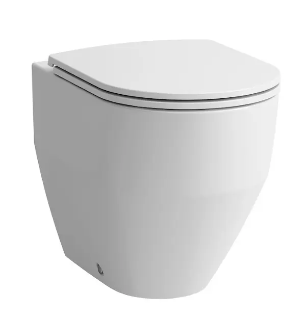 Laufen Pro - Staand toilet, afvoer achter/bodem, Rimless, met LCC, wit H8229564000001
