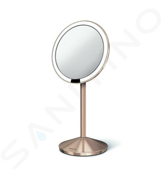 Simplehuman Kosmetická zrcadla - Kosmetické cestovní zrcátko s LED osvětlením, rose gold ST3010