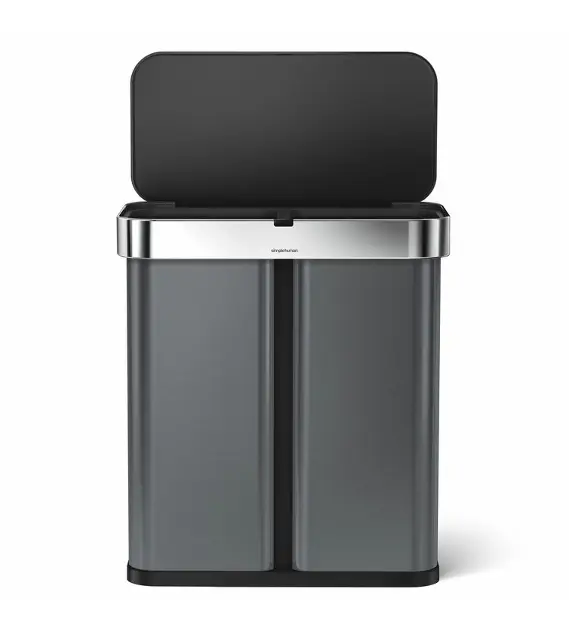Pattumiera con Sensore, Contenitore per Rifiuti Senza con Apertura Automatica e Coperchio con Chiusura Automatica per Cucina, Soggiorno, WC, Ufficio