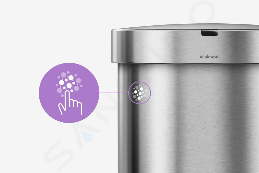 Simplehuman Cubos de basura - Cubo de basura con apertura sin contacto con  sensor de movimiento, 45 l, acero inoxidable cepillado ST2009