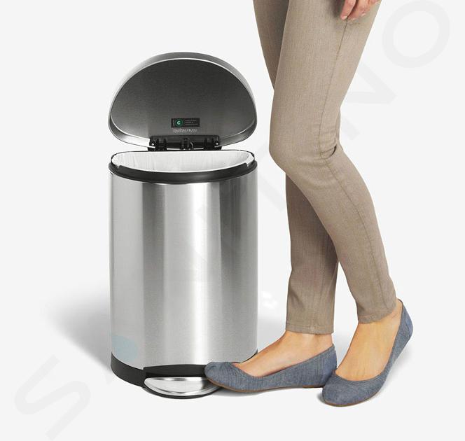 Simplehuman Pattumiere - Pattumiera Mini da tavolo 1,5 l, acciaio