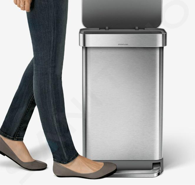 Simplehuman Mülleimern Mülleimer zur Mülltrennung, mit Beutelablage