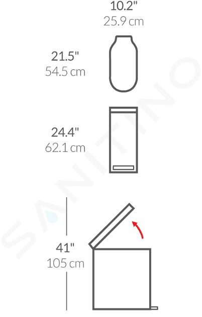 Simplehuman Pattumiere - Pattumiera Mini da tavolo 1,5 l, bianco CW2079