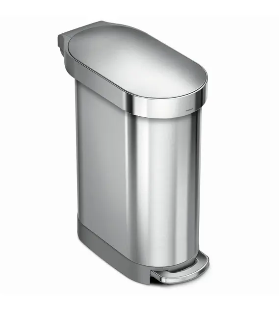 Simplehuman Poubelles - Poubelle 45 l Slim, inox brossé CW2044