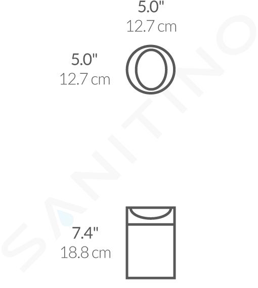 Mini pattumiera, rotonda, 4,5 L, acciaio inossidabile - simplehuman