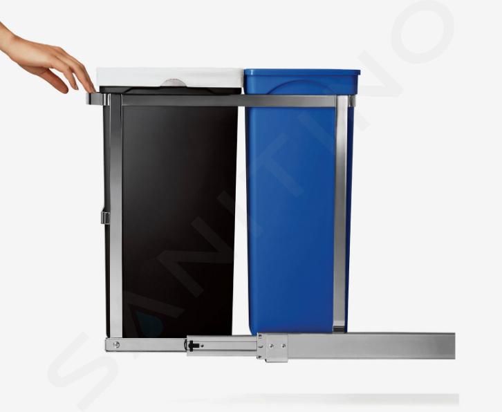 Cubo de basura para reciclar extraíble 20+15L Simplehuman