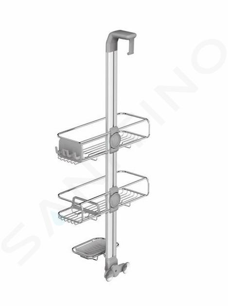 Mensole da bagno cromate in acciaio inossidabile senza perforazione mensola  da parete per cucina mensola portaoggetti per doccia accessori da bagno  neri 30-50cm