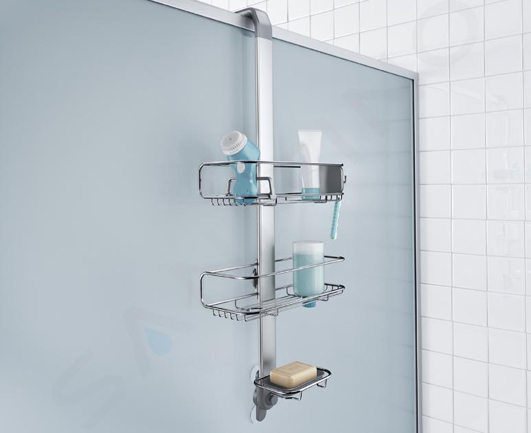  Estante de ducha, organizador de ducha de acero inoxidable,  estantes de ducha de baño de acero inoxidable de 11.8 in, estantes de baño  resistentes de fácil instalación para cocina, baño 