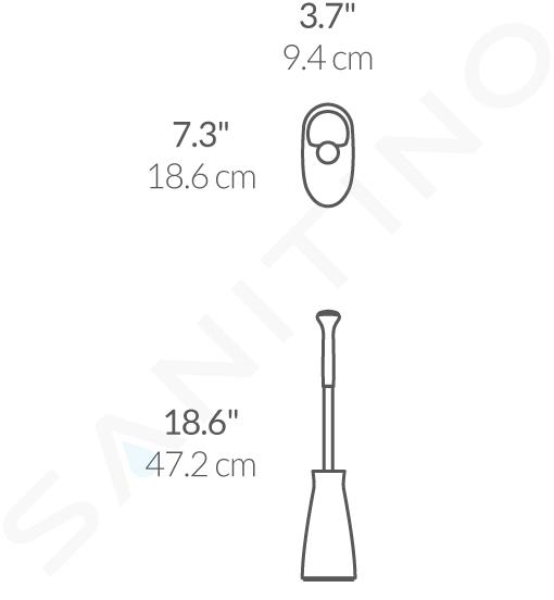 gesponsord brandwond Vernederen Simplehuman Badkamer accessoires - Toiletborstel, zwart BT1084 | Sanitino.nl