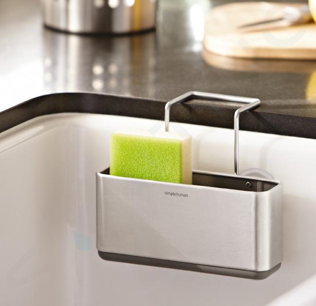 Simplehuman Accessori per cucina - Portaspugnetta, acciaio inox