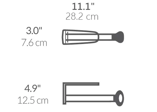 Makkelijk te gebeuren Wanneer Sjah Simplehuman Keuken accessoires - Keukenrolhouder wandbevestiging, 282 mm,  gebrosteld rvs KT1086 | Sanitino.nl