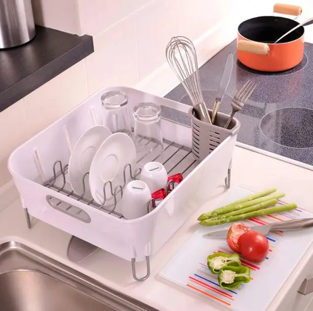 Abnormaal Brandewijn lijden Simplehuman Keuken accessoires - Afdruiprek 370x326x172 mm, wit KT1104 |  Sanitino.nl