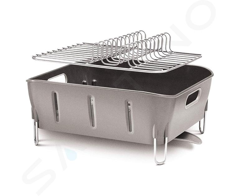 Simplehuman Kuchyňské doplňky - Odkapávač na nádobí 370x326x172 mm, šedá KT1106