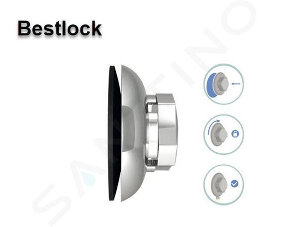 Bestlock Porte-papier hygiénique à ventouse, Couleurs argent et