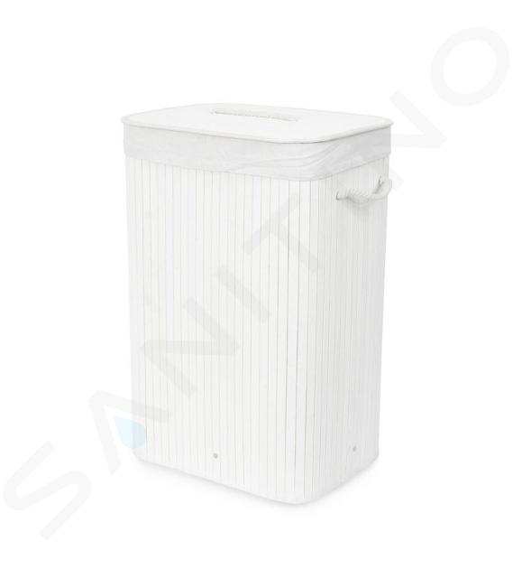 Compactor Free - Cesta de ropa sucia 450x350x600 mm, bambú/blanco RAN9108