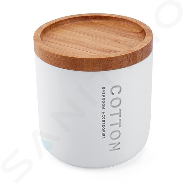 Nimco Kora - Pot pour les accessoires cosmétiques, blanc KO 24051-05