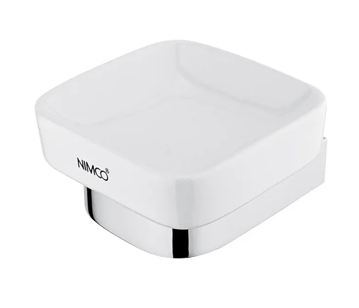 Nimco Nikau - Porte-savon, céramique blanche / chrome NK 30059K-26