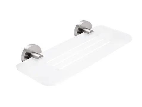 Nimco Unix - IXI polc, hossza 300 mm, matt plexi/polírozott rozsdamentes acél UNM X330-10