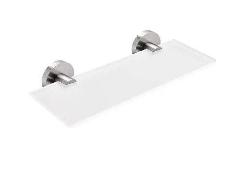 Nimco Unix - Estante, longitud 30 cm, vidrio esmerilado/acero inoxidable tallado UNM 13091B-30-10