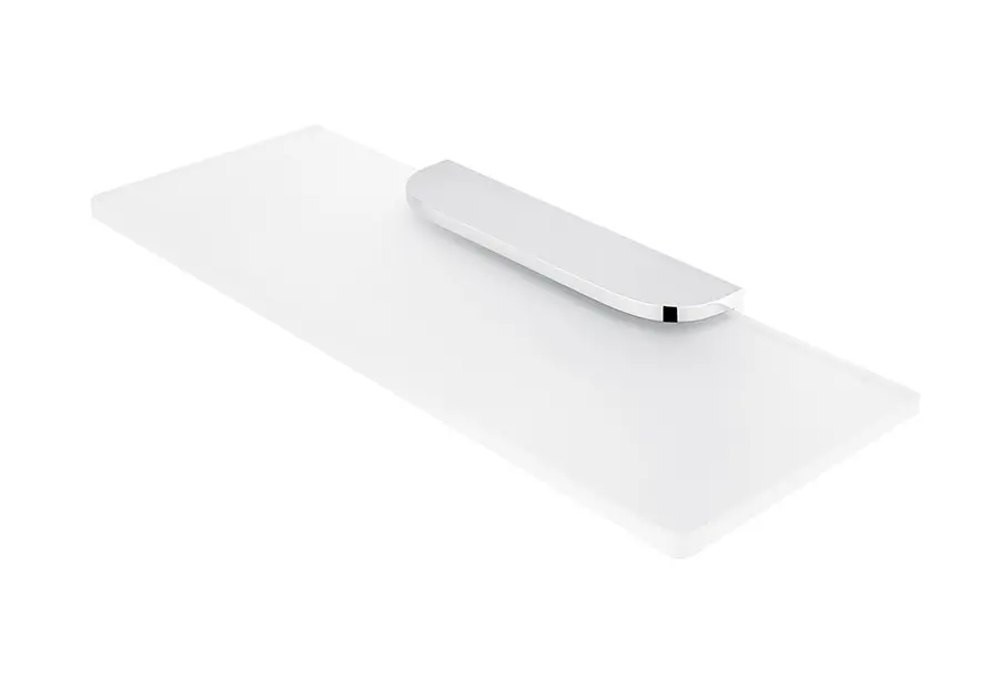 Levně Nimco Nikau - Polička, délka 30 cm, matné sklo/chrom NK 30091B-30-26
