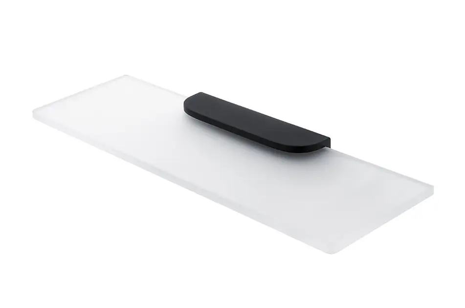 Levně Nimco Nikau - Polička, délka 40 cm, matné sklo/černý mat NKC 30091B-40-90