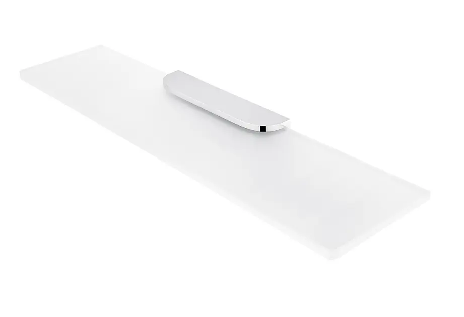 Nimco Nikau - Étagère, longueur 60 cm, verre mat / chrome NK 30091B-60-26